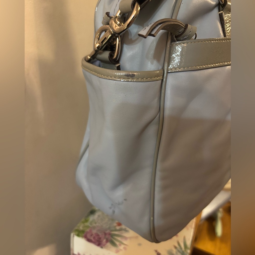 COACH ADDISON MULTI FUNCTION DIAPER BAG SATCHEL SKY BLUE LEATHER F18374 CROSSBOD - Picture 4 of 16